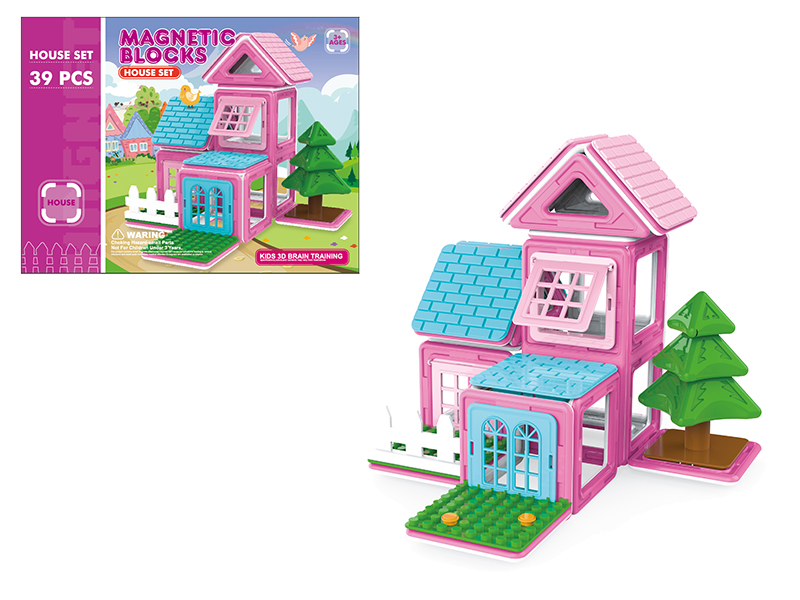 Girl Series House Magnetic Building Blocks 39pcs