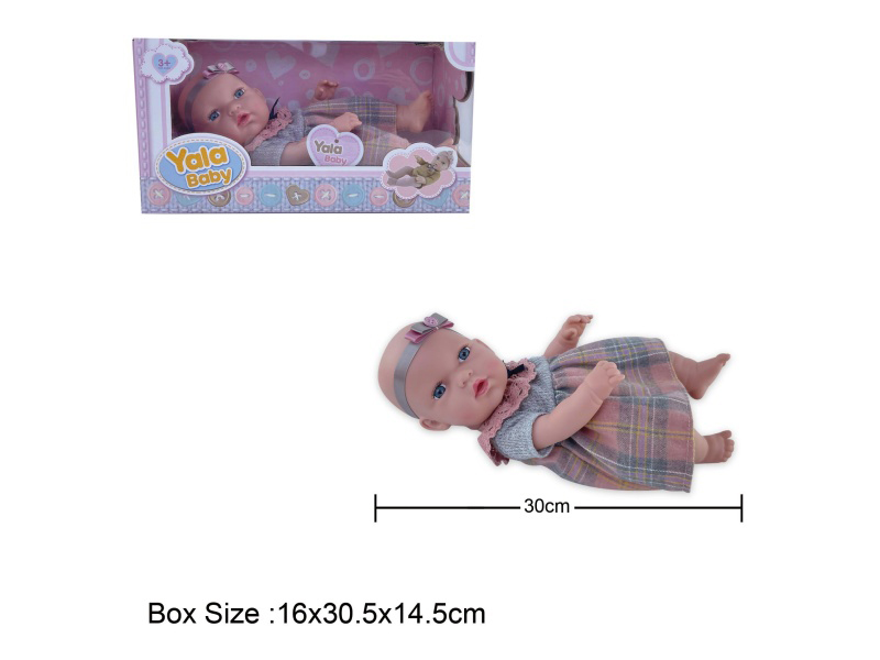 12-Inch Full Vinyl Baby Doll For Newborns