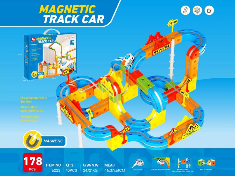178Pcs Magnetic Track Car