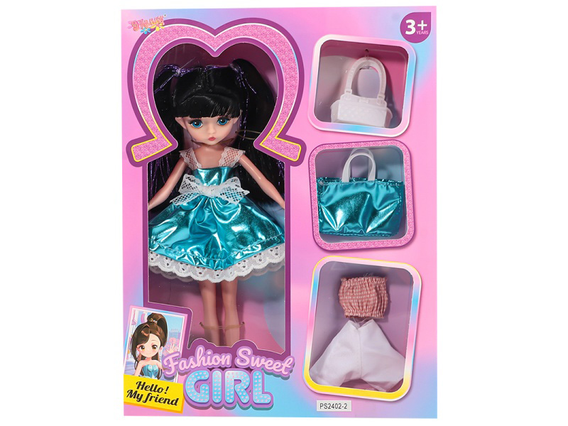 10" Fashion Sweet Girl Doll With Violent Bear Accessories