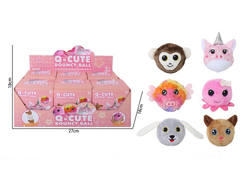 Animal (Cat, Monkey, Unicorn, Dog, Pig, Octopus) Pinball 6-Piece Set