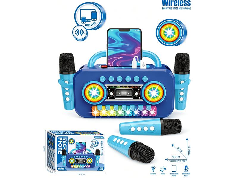 Wireless Bluetooth Radio With Dual Microphones(Not Included Battery)
