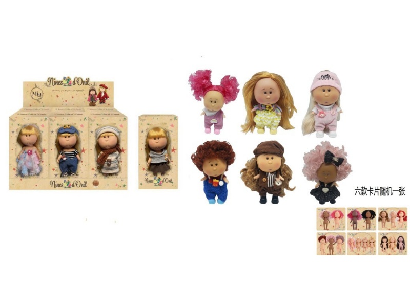 1:1 Fashion 18Cm Full Vinyl Spanish Mia Potato Doll With Card, 6 Styles, 6Pc
