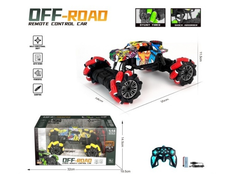 2.4G1:14 Stunt Side-Traveling Off-Road Vehicle With Lights