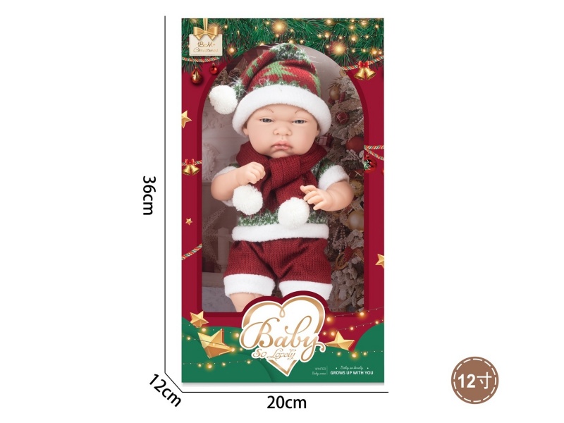 12-Inch Christmas Style Newborn Baby Scarf