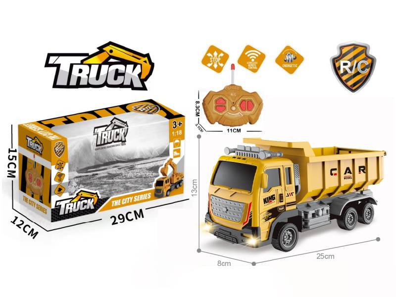 1:18 4CH R/C Dump Truck With Head Light