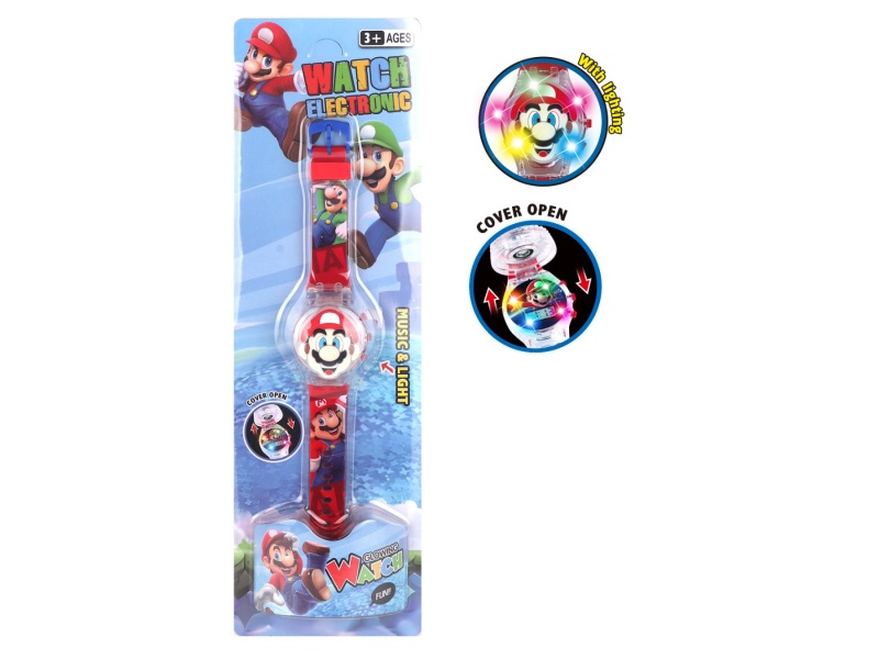 Mary Flip Light Music Watch