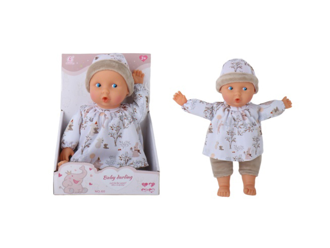 12-Inch Plastic Doll With Ic-Free Rubber Body And No Outer Clothing