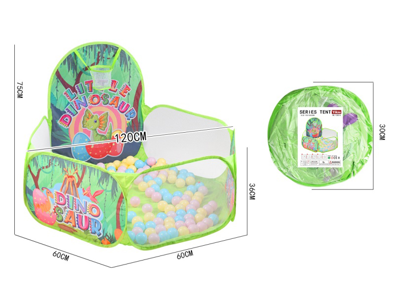 Green Dinosaur - Children's Tent Ball Pool