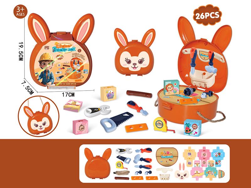 Rabbit Tools Backpack Play House Toys 26pcs