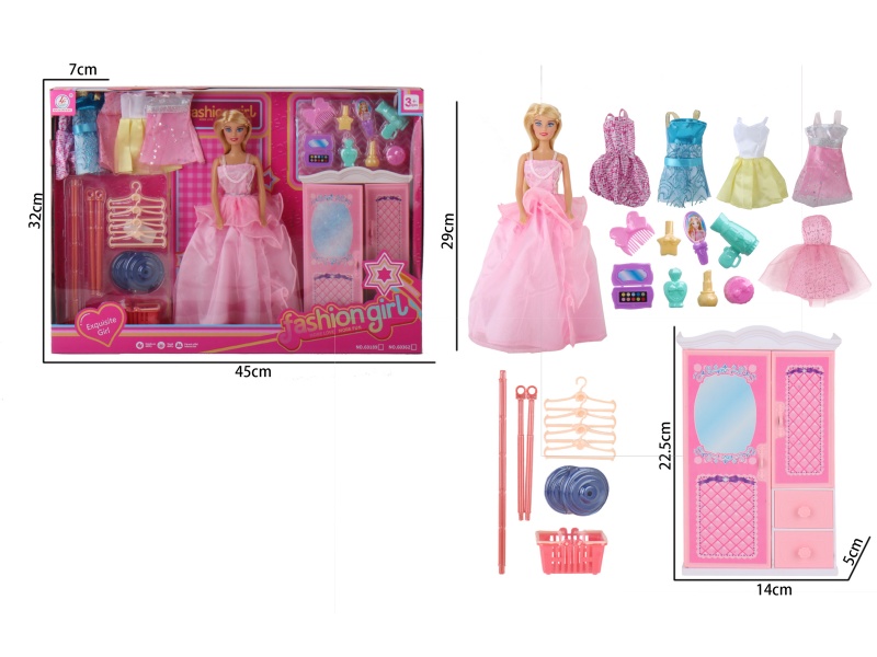 11.5-Inch Air-Drying Outfit Girl Wardrobe Accessories