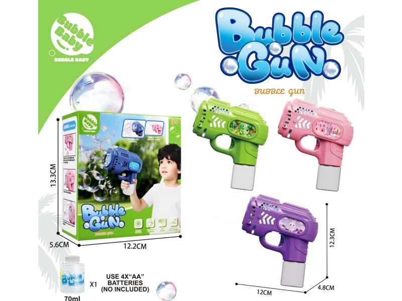 Mini One-Piece Rabbit Bubble Gun With Light