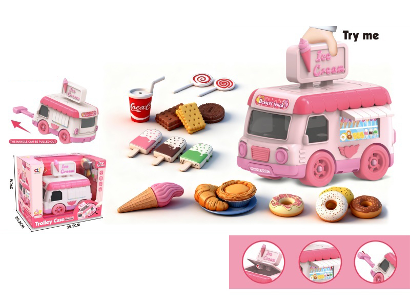 Play House, Pull Rod Storage, Roller Coaster With Lights And Music (Ice Cream Cart)