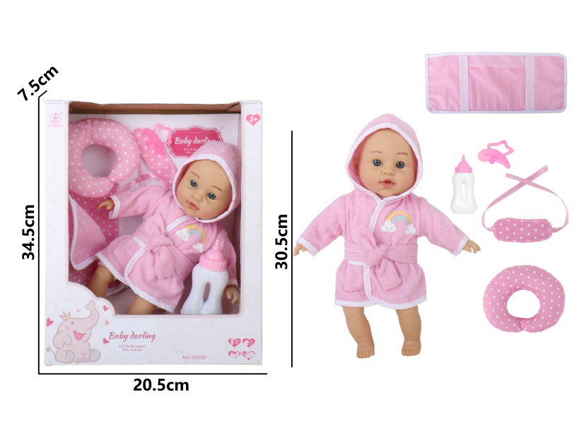 12-Inch Filled Cotton Sleeping Doll