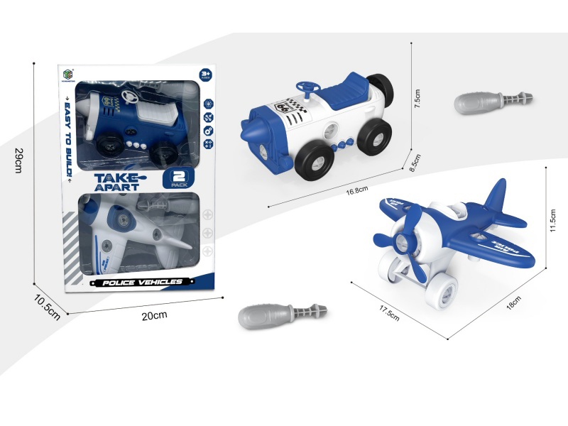 Intelligent Police Disassembly And Assembly Car Set