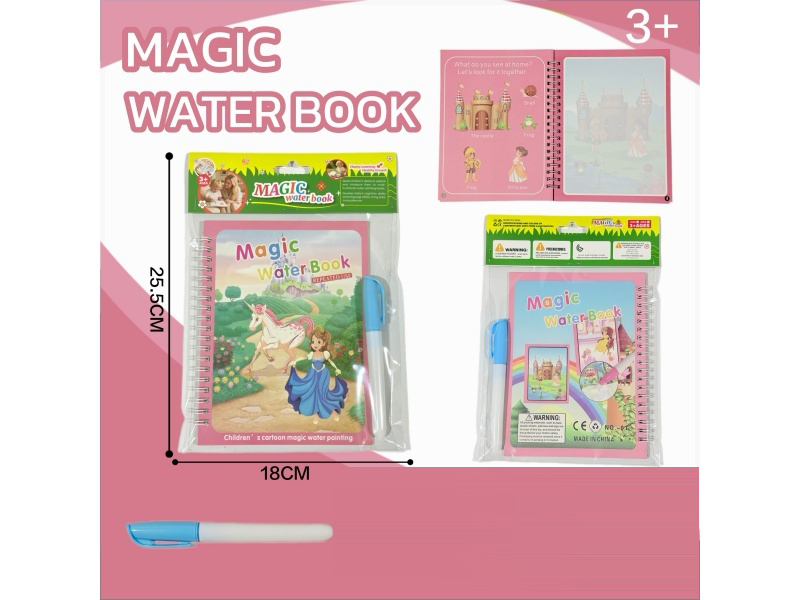 Unicorn Princess Watercolor Book With Card Cap (Diy Doodle Watercolor Book, Coloring Watercolor Book, Puzzle) Thickened