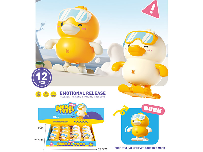 Wind Up Ski Duck Toy