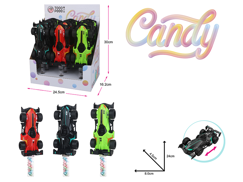 Pull Back Equation Car Candy Toys 12pcs