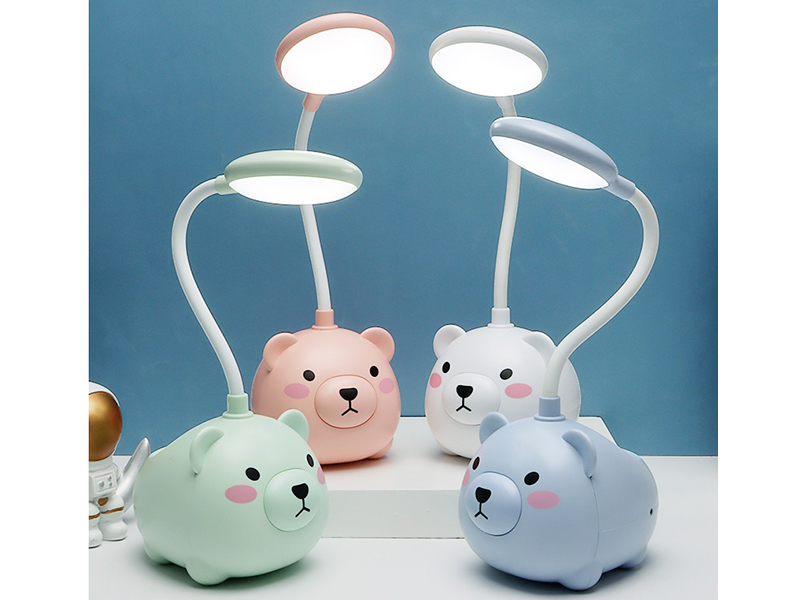 Cute Bear Pen Holder Desk Lamp