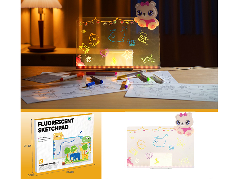 Bear Fluorescent Drawing Board With Lights