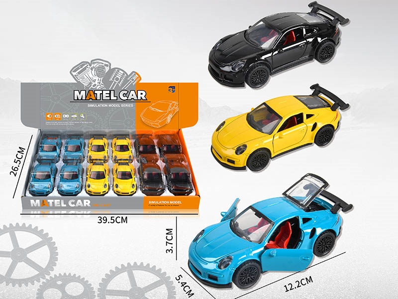 1:36 Pull Back Alloy Sports Car With Sound And Lights(3 Doors Can Open)