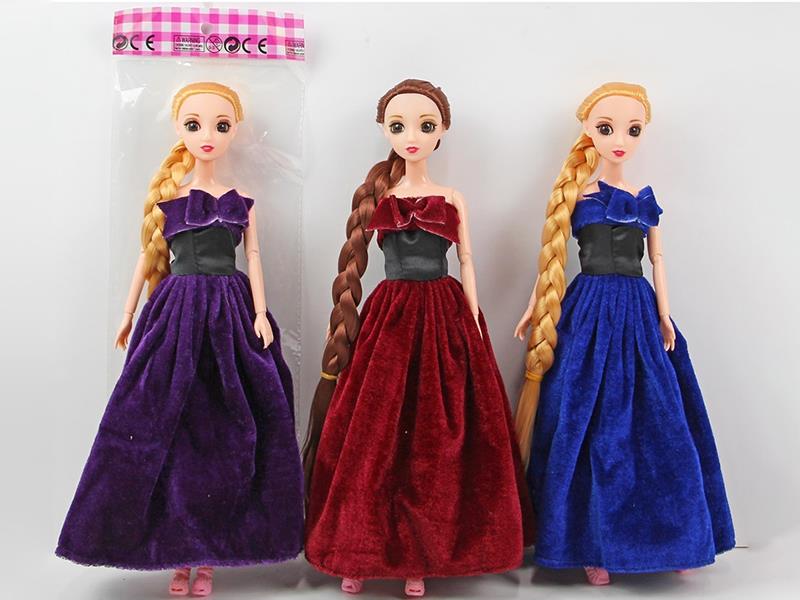 11.5" 9-Joints 3D Eyes Solid Fashion Doll