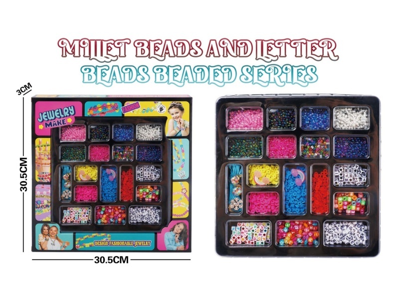 Diy Millet Beads + Letter Beads Bead