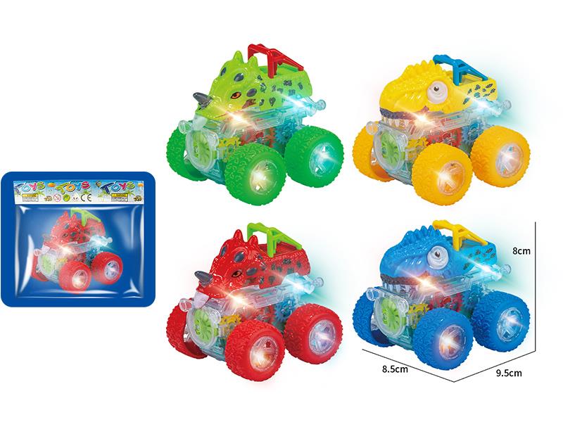 Dual Friction Stunt Dinosaur Gear Off-Road Vehicle With Lights 1pcs