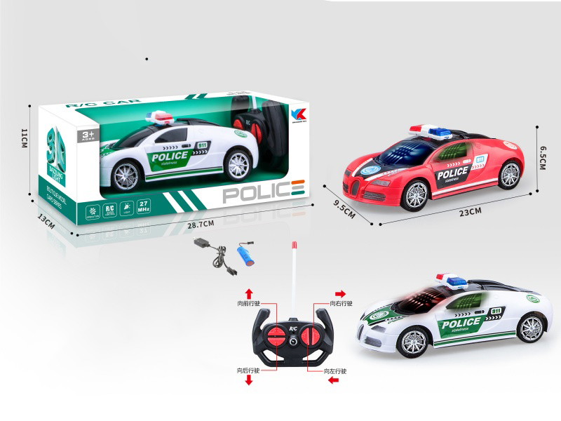 1:18 Bugatti 4CH Remote Control 3D Lighting For Police Car: Fully Charged