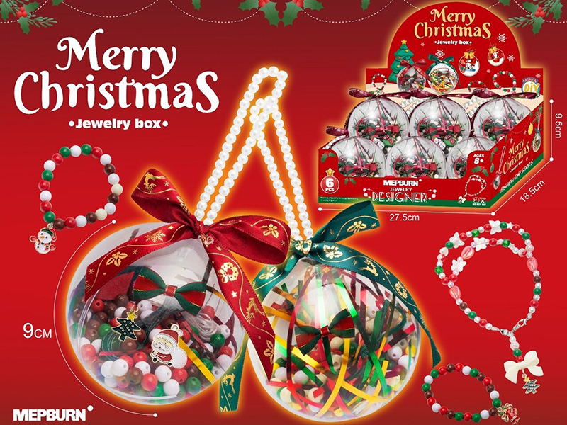 Christmas Theme DIY Beads 6pcs