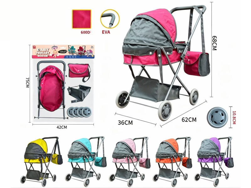 Pure Oxford 600D Thick Cloth Iron Stroller Toy(Small Wheel)