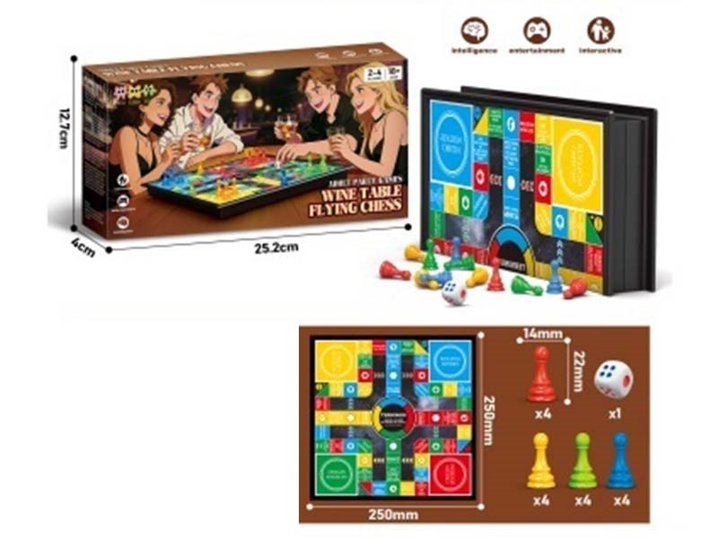 Adult parties, drinking and flying chess