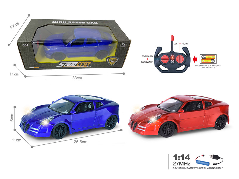 1:14 4-Channel Remote Control Simulated Sports Car With Headlight