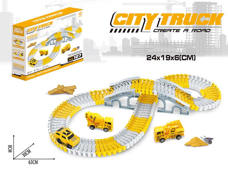 B/O Engineering Rail Car(Without Glow-In-The-Dark, 127PCS)