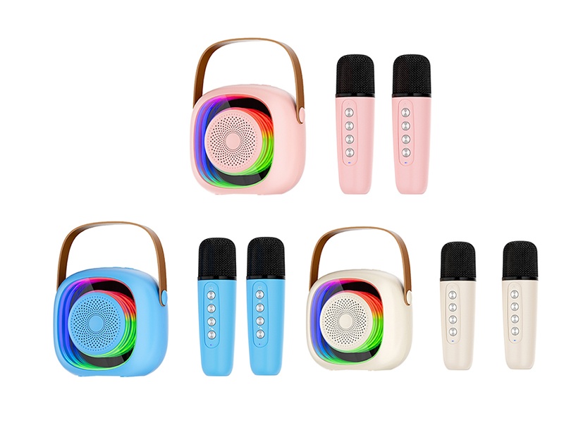 Wireless Bluetooth Microphone Karaoke Speaker(Double Microphone)