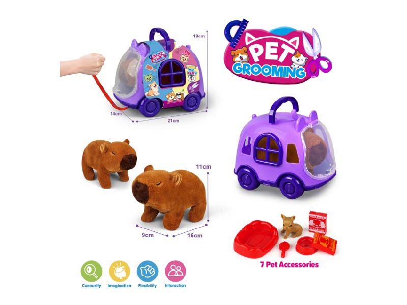 Purple Leash Bike + Electric Plush Otter + Accessories