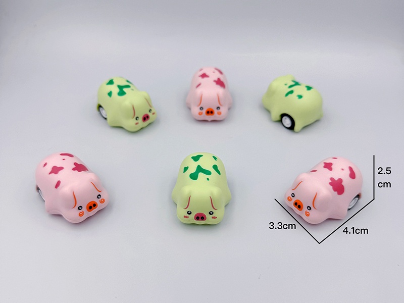 Cartoon Pig Pull Back Car