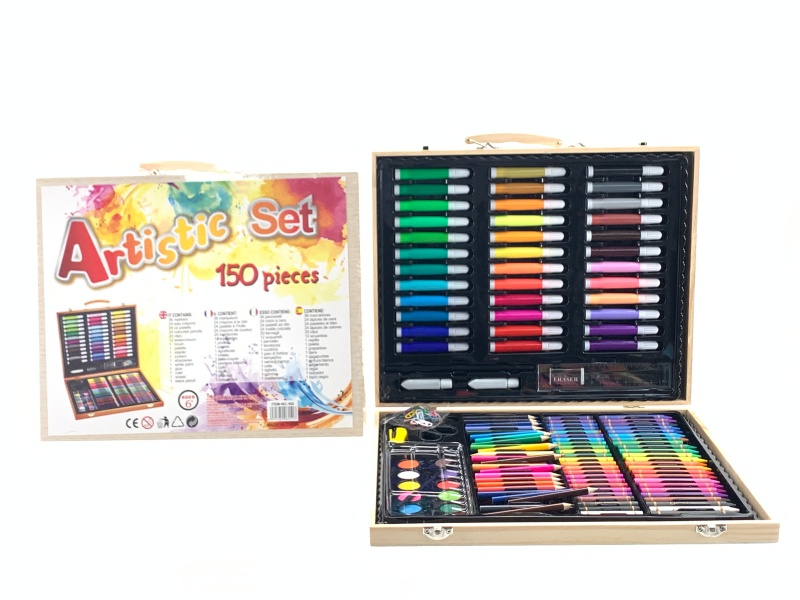 A 150-Piece Brush, Watercolor Pen, Stationery And Painting Set