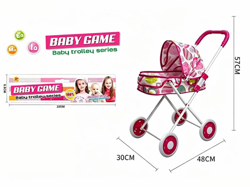 Thick Cloth Iron Stroller Toy(Small Wheel)